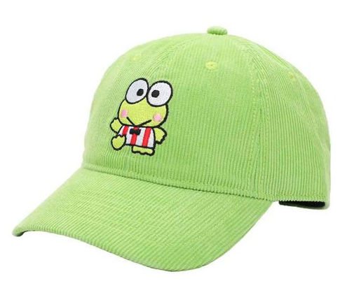 Keroppi Embroidered Corduroy Hat