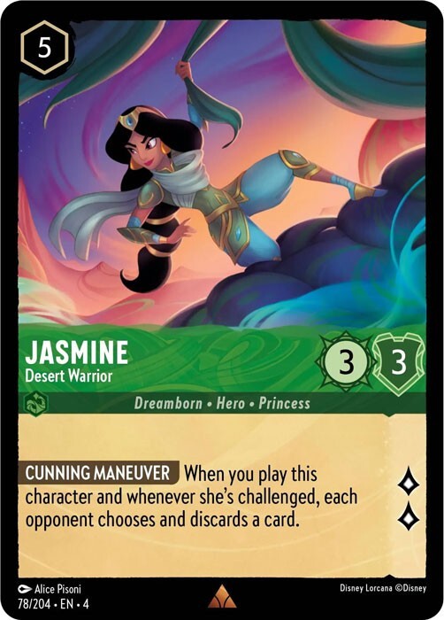 Jasmine - Desert Warrior (Ursula's Return 078/204) Rare - Near Mint