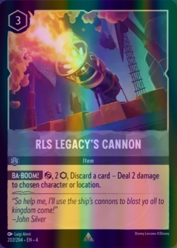 RLS Legacy's Cannon (Ursula's Return 202/204) Rare - Near Mint Cold Foil
