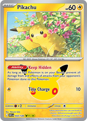 Pikachu - 033/128 (30C) Pikachu Rare