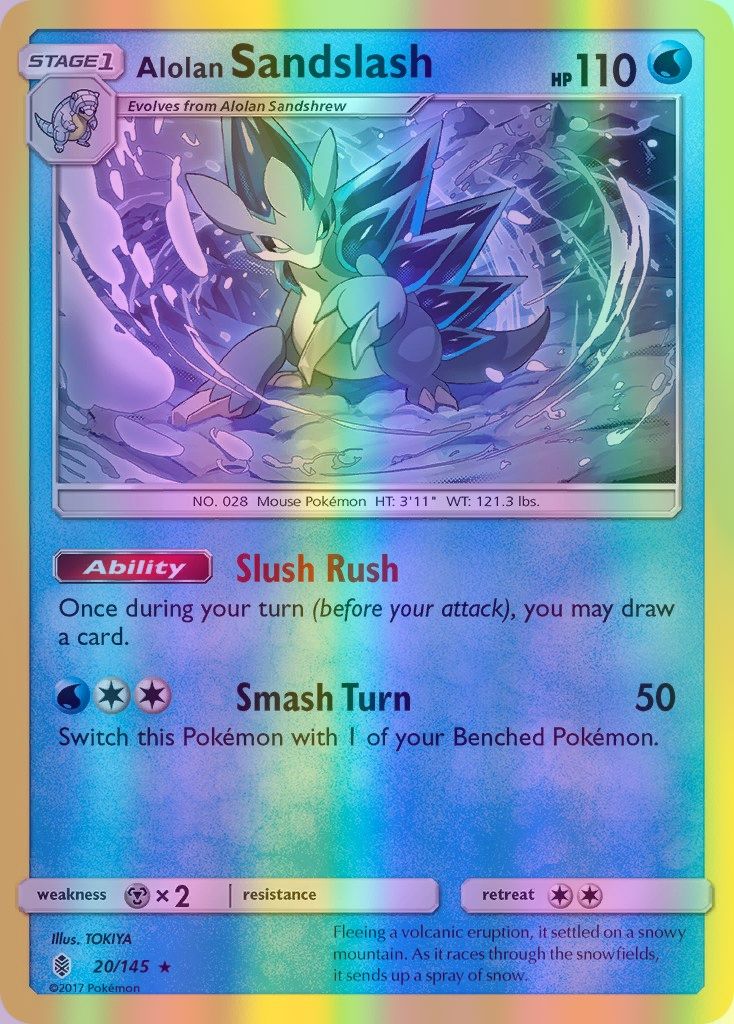 Alolan Sandslash - 020/145 (SM:GRI) Rare - Near Mint Reverse Holofoil