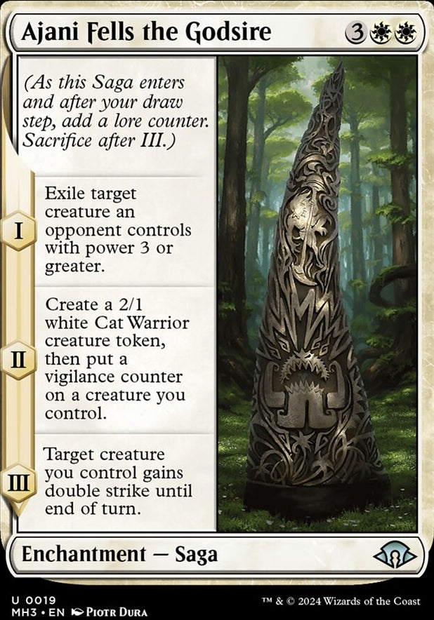 Ajani Fells the Godsire [#0019] (MH3-U)