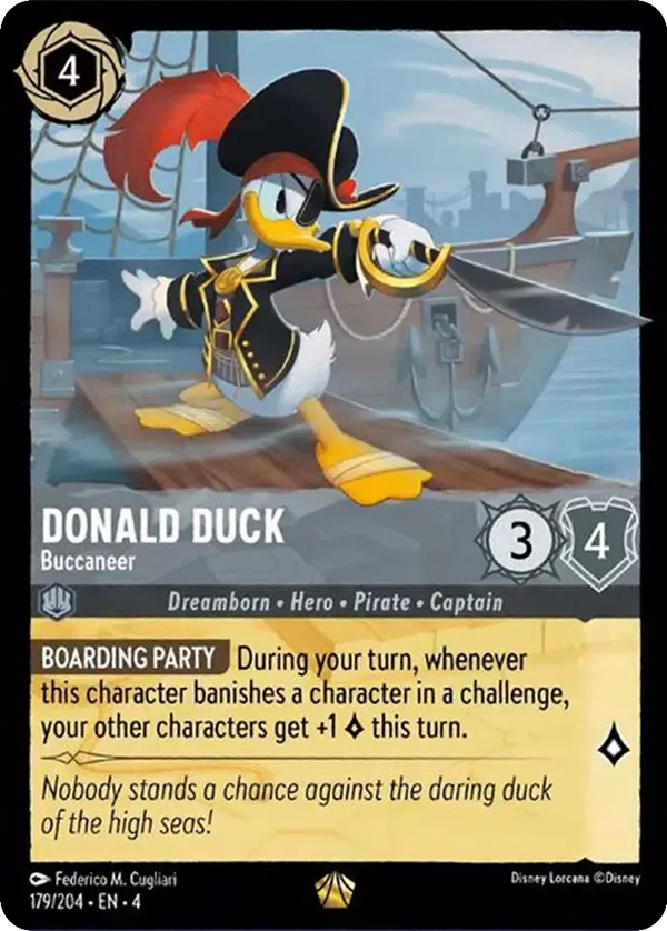 Donald Duck - Buccaneer (Ursula's Return 179/204) Legendary - Near Mint