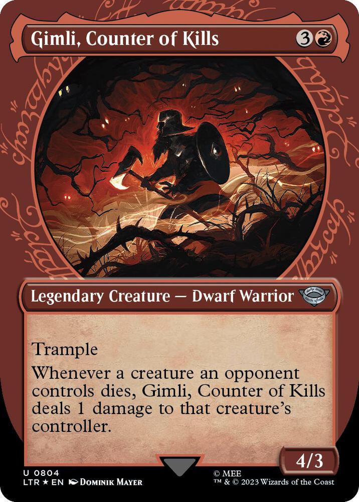 Gimli, Counter of Kills [#0804 Showcase Surge Foil] (LTR-U)