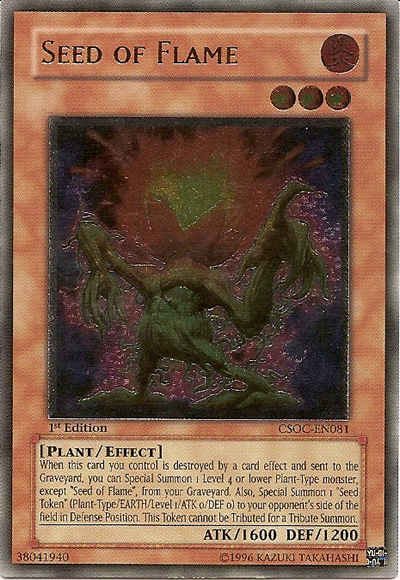 Seed of Flame (CSOC-EN081) Ultimate Rare - Near Mint 1st Edition