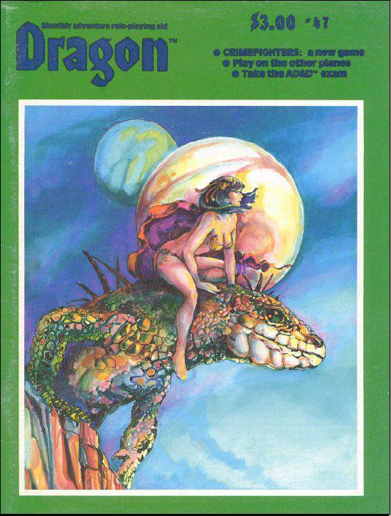 Dragon Magazine #47 (USED) "Crimefighters" game and scenario. Squad Leader scenario. Other planes section