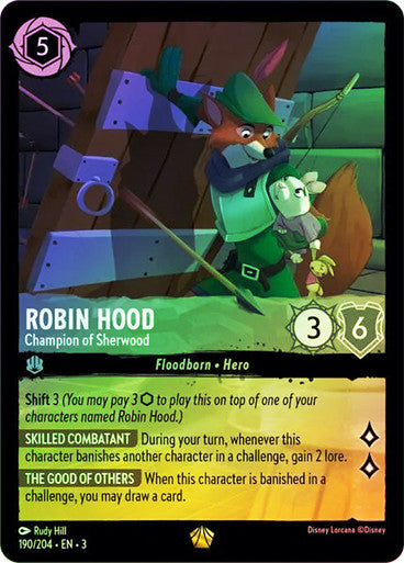 Robin Hood - Champion of Sherwood (Into the Inklands 190/204) Legendary - Near Mint Cold Foil