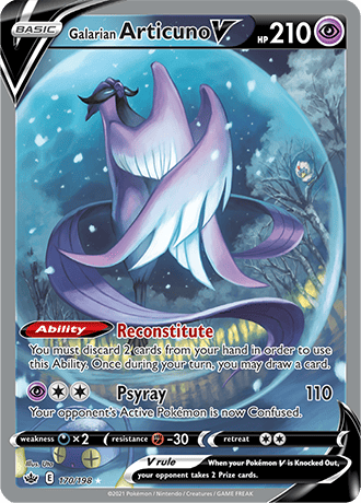 Galarian Articuno V (Alternate Full Art) - 170/198 (SWSH06) Ultra Rare - Near Mint Holofoil