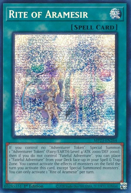 Rite of Aramesir (MP23-EN264) Prismatic Secret Rare - Near Mint 1st Edition