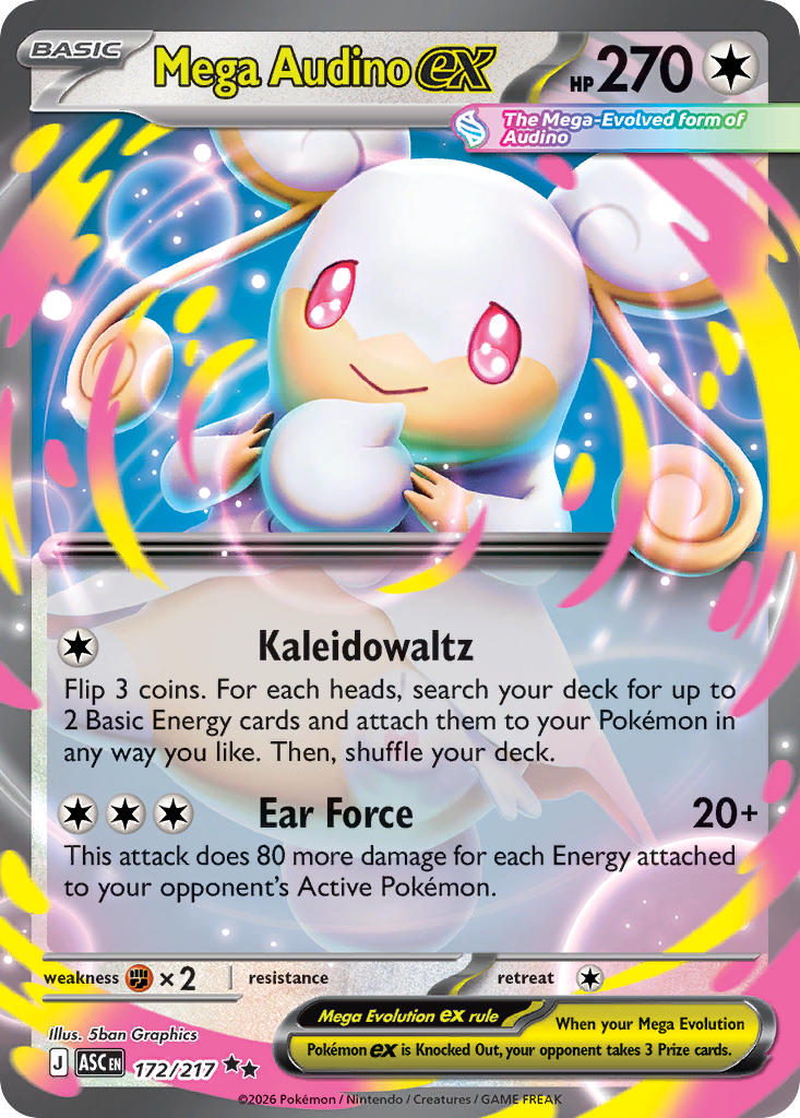 Mega Audino ex - 172/217 (ASC) Double Rare