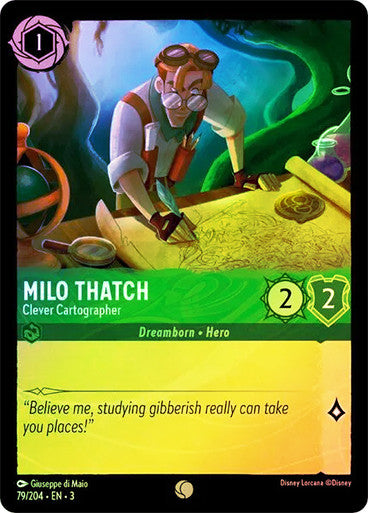 Milo Thatch - Clever Cartographer (Into the Inklands 079/204) Common - Near Mint Cold Foil