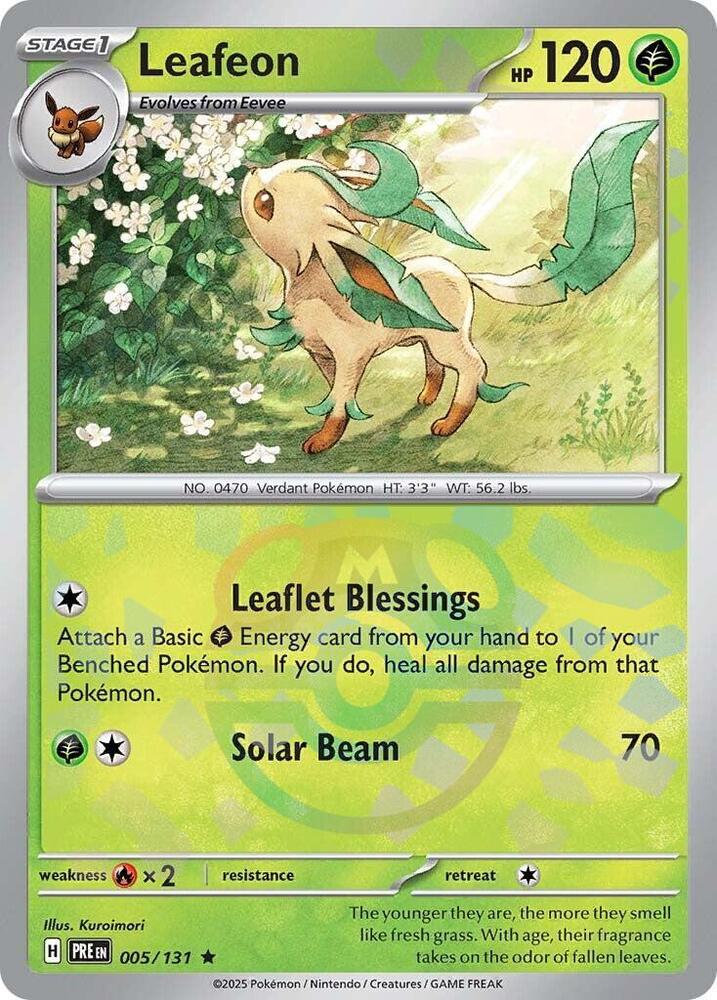 Leafeon (Master Ball Pattern) - 005/133 (PRE) Rare - Near Mint Holofoil