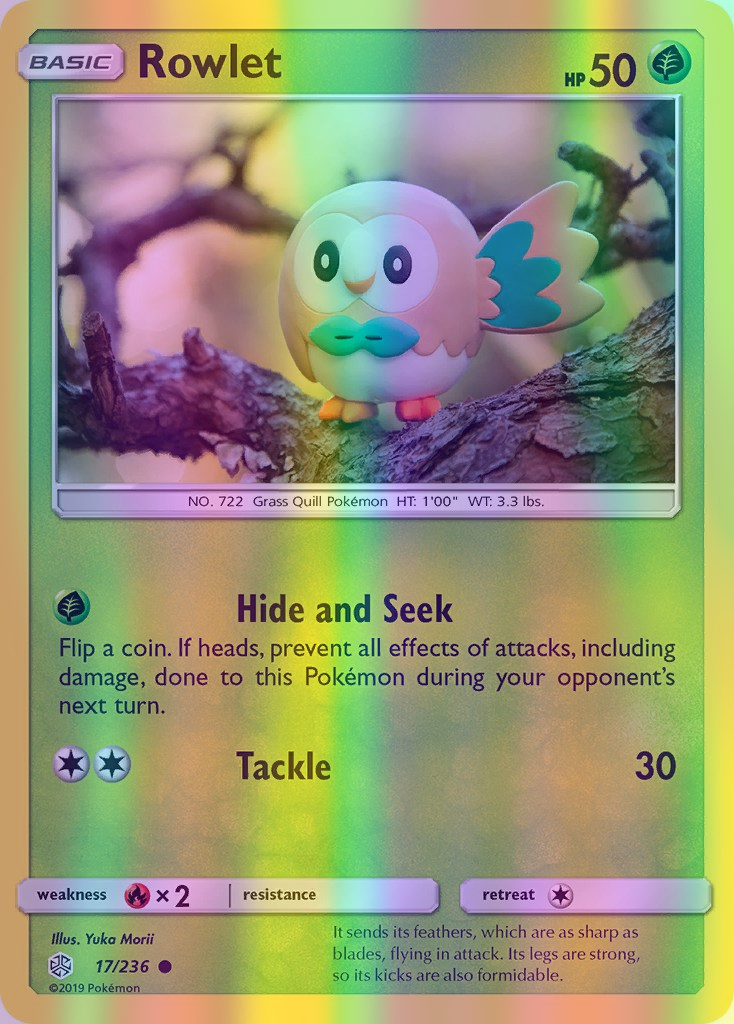 Rowlet - 017/236 (CEC) Common - Near Mint Reverse Holofoil
