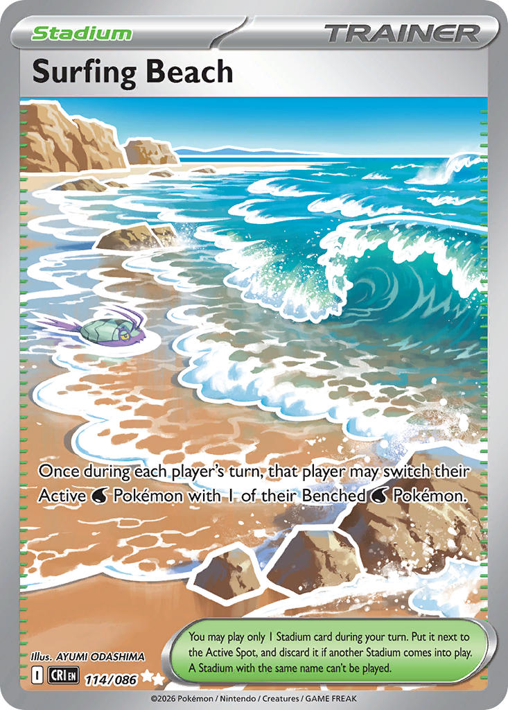 Surfing Beach - 114/086 (CRI) Ultra Rare