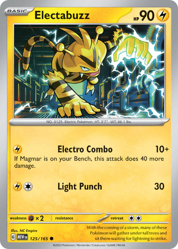 Electabuzz - 125/165 (MEW) Common - Near Mint