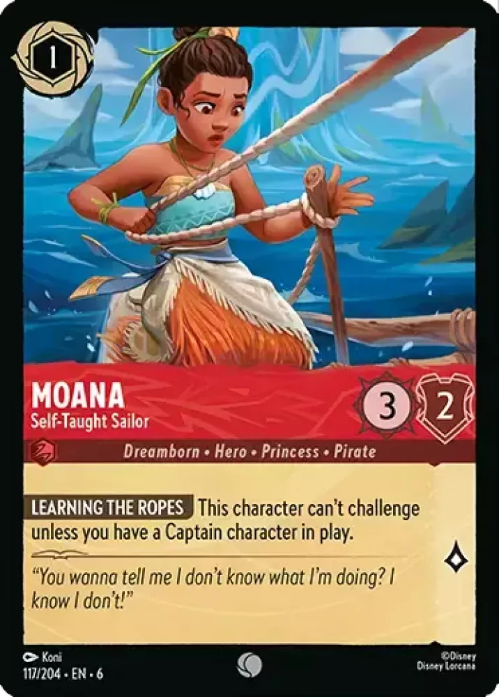 Moana - Self-Taught Sailor (Azurite Sea 117/204) Common - Near Mint