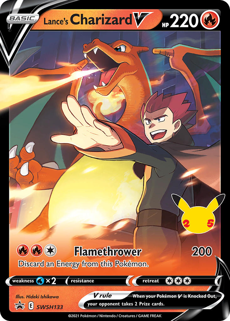 Lance's Charizard V - SWSH133 (SWSH:PR) Promo - Near Mint Holofoil