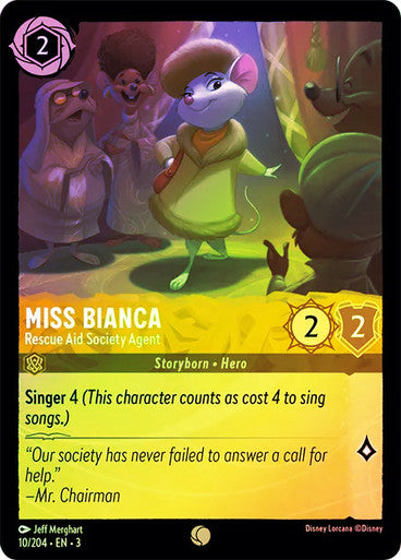 Miss Bianca - Rescue Aid Society Agent (Into the Inklands 010/205) Common - Near Mint Cold Foil