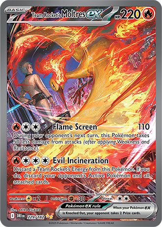 Team Rocket's Moltres ex - 229/182 (DRI) Special Illustration Rare