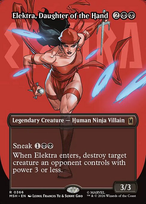 Elektra, Daughter of the Hand [ #0366 Borderless Logo ] (MSH-R)