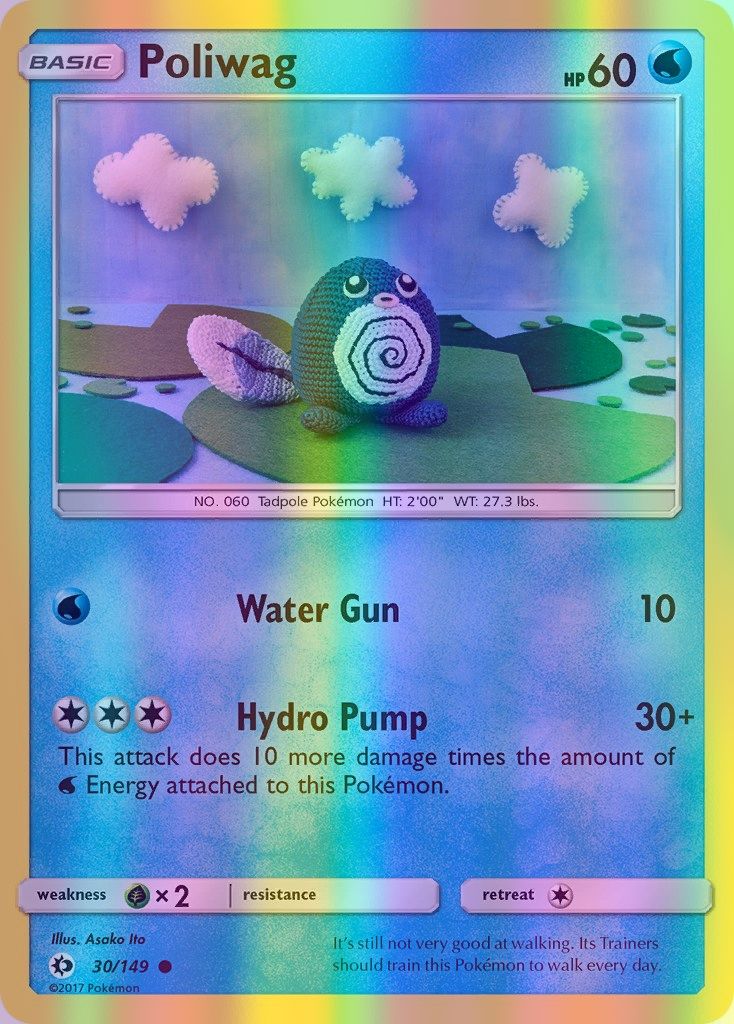 Poliwag - 030/149 (SM01) Common - Near Mint Reverse Holofoil