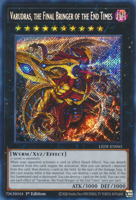 Varudras, the Final Bringer of the End Times (LEDE-EN045) Secret Rare - Near Mint 1st Edition