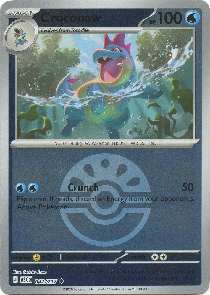 Croconaw (Friend Ball) - 042/217 (ASC) Uncommon