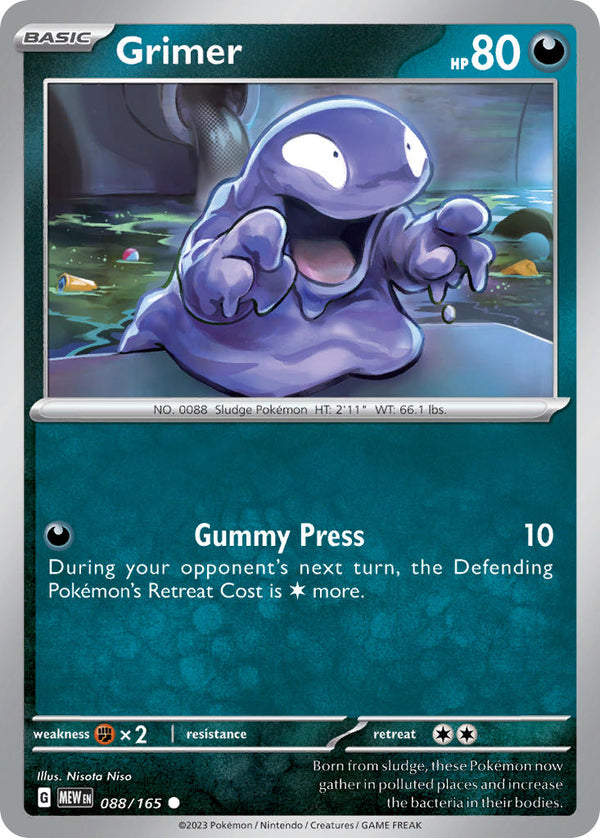 Grimer - 088/165 (MEW) Common - Near Mint