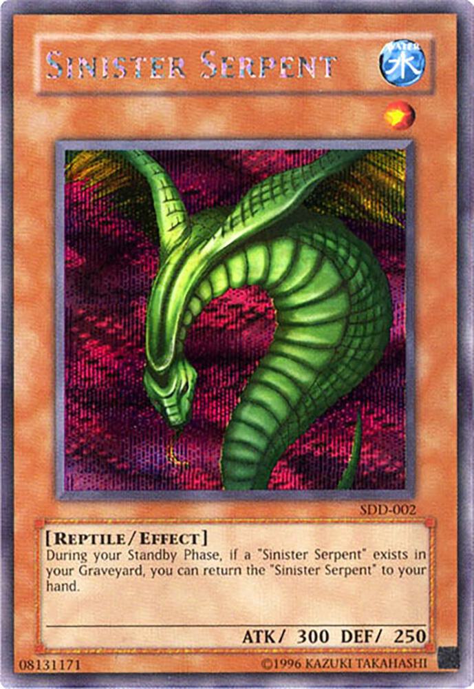 Sinister Serpent (SDD-002) Secret Rare -  Light Play Limited