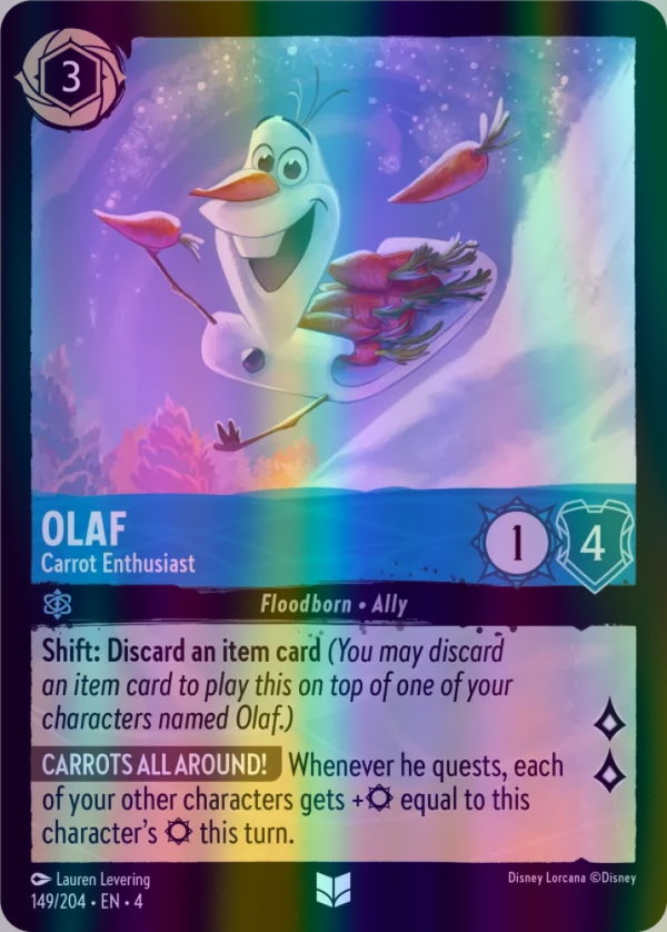 Olaf - Carrot Enthusiast (Ursula's Return 149/204) Uncommon - Near Mint Cold Foil