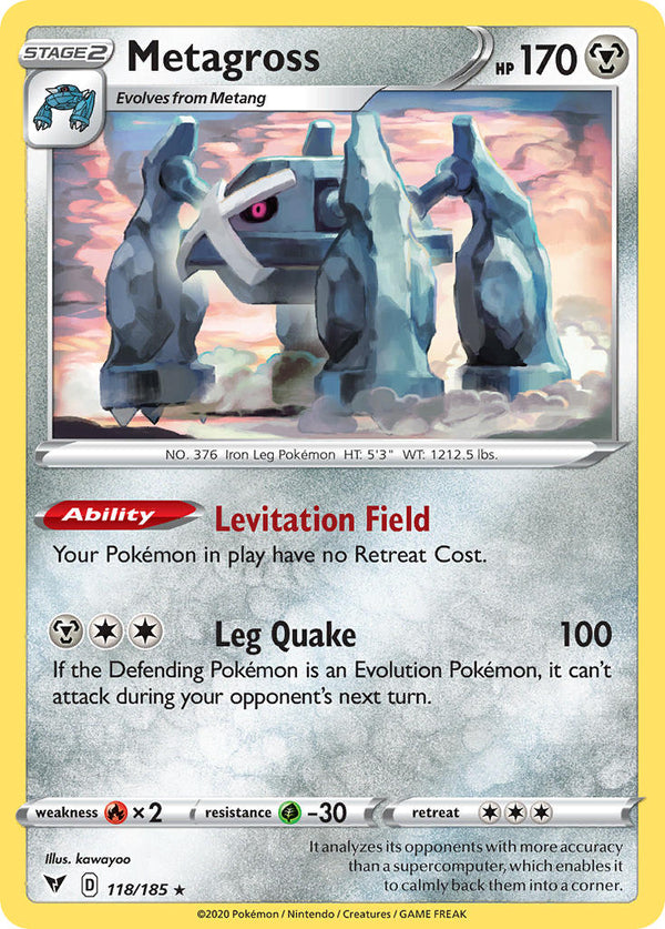 Metagross - 118/185 (SWSH04) Rare - Near Mint