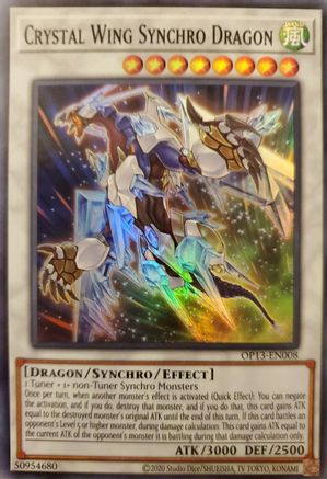 Crystal Wing Synchro Dragon (OP13-EN008) Super Rare - Near Mint Unlimited