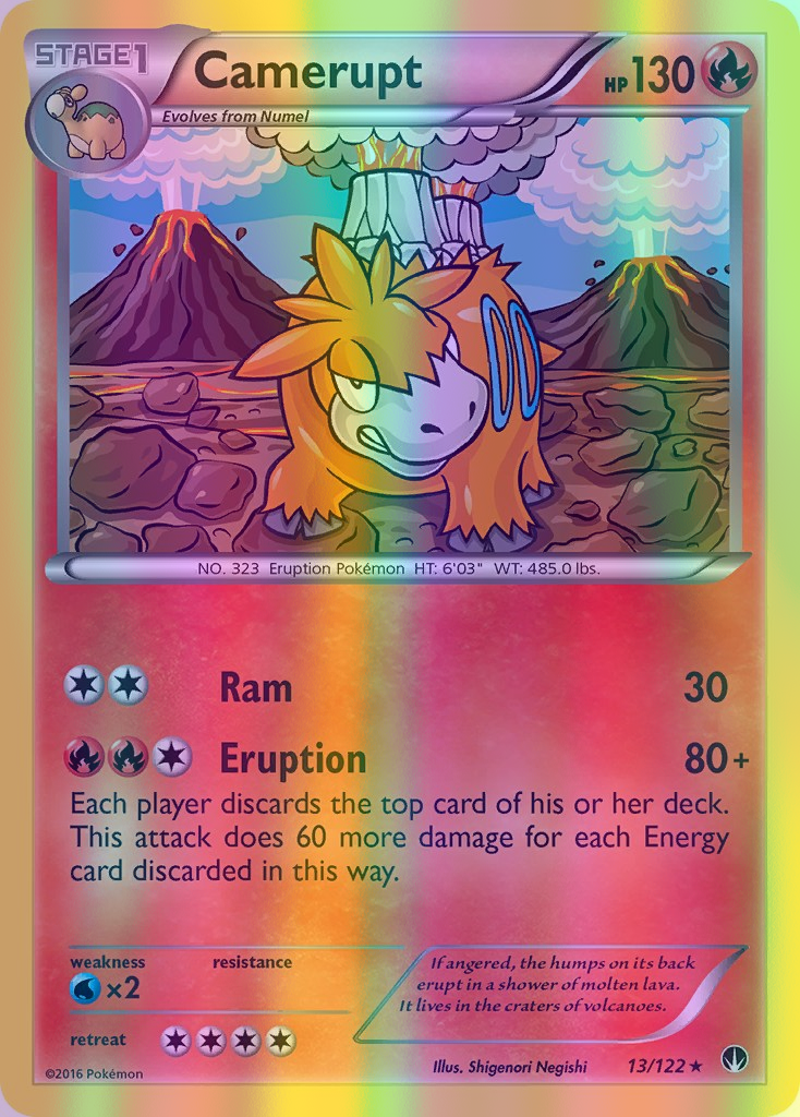 Camerupt - 013/122 (BKP) Rare - Near Mint Reverse Holofoil