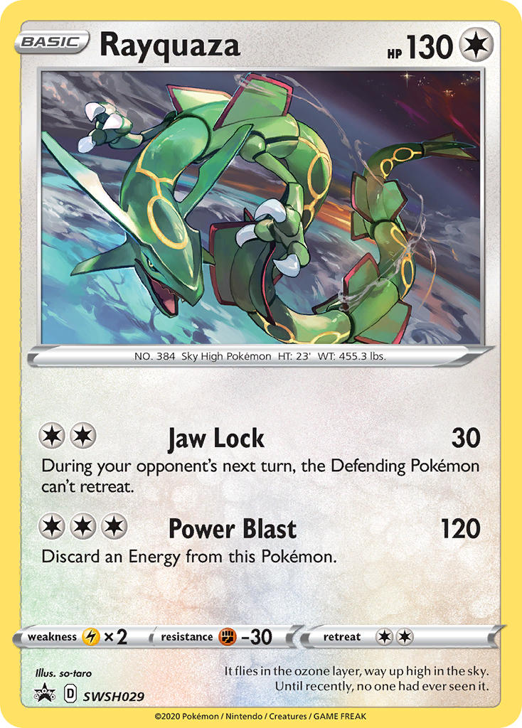 Rayquaza (SWSH029) Damaged - SWSH029 (SWSH:PR) Promo - Damaged Holofoil