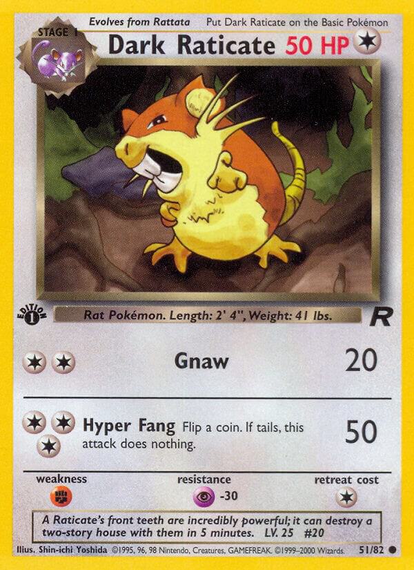 Dark Raticate (51/82) Common 1st Edition - Near Mint