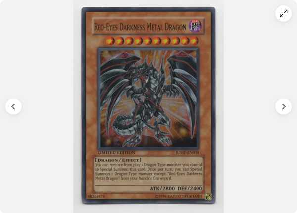 Red-Eyes Darkness Metal Dragon (JUMP-EN030) Ultra Rare - Light Played Limited