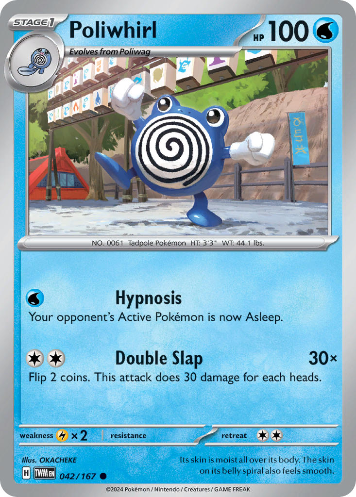 Poliwhirl - 042/167 (TWM) Common - Near Mint