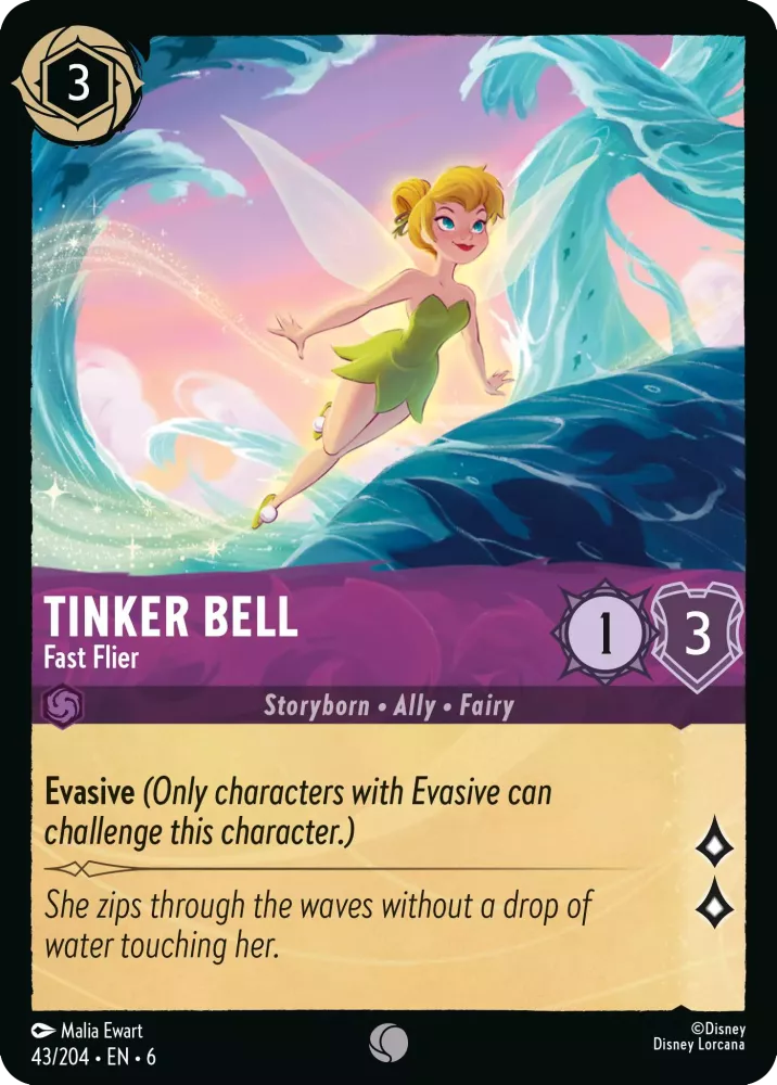 Tinker Bell - Fast Flier (Azurite Sea 043/204) Common - Near Mint