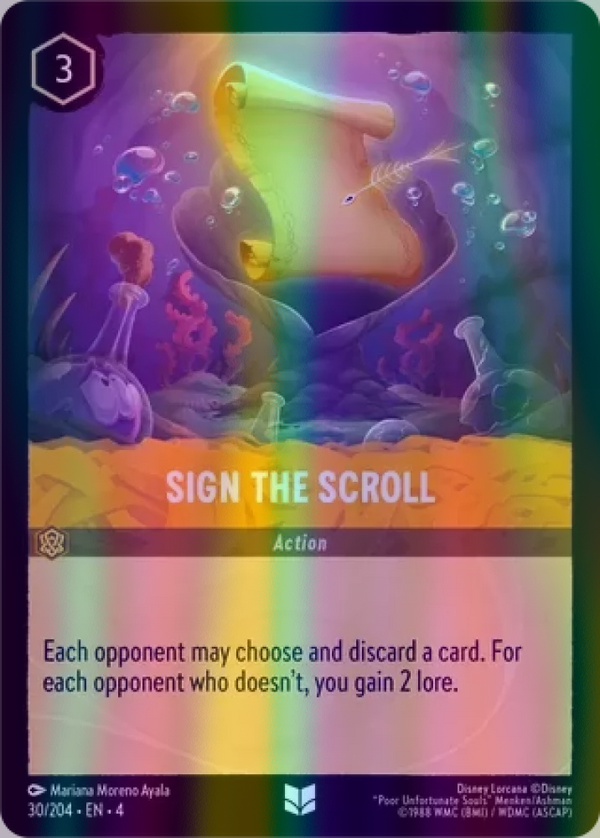 Sign the Scroll (Ursula's Return 030/204) Uncommon - Near Mint Cold Foil