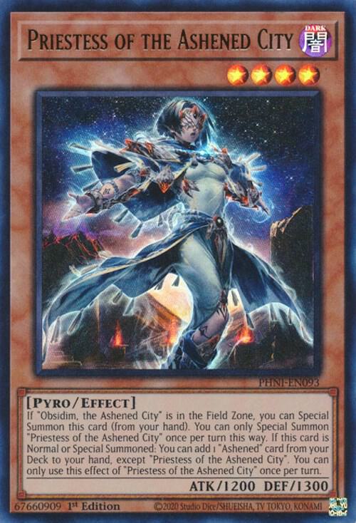 Priestess of the Ashened City (PHNI-EN093) Ultra Rare - Near Mint 1st Edition
