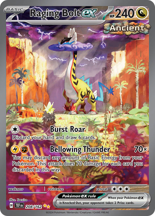 Raging Bolt ex - 208/162 (TEF) Special Illustration Rare - Near Mint Holofoil