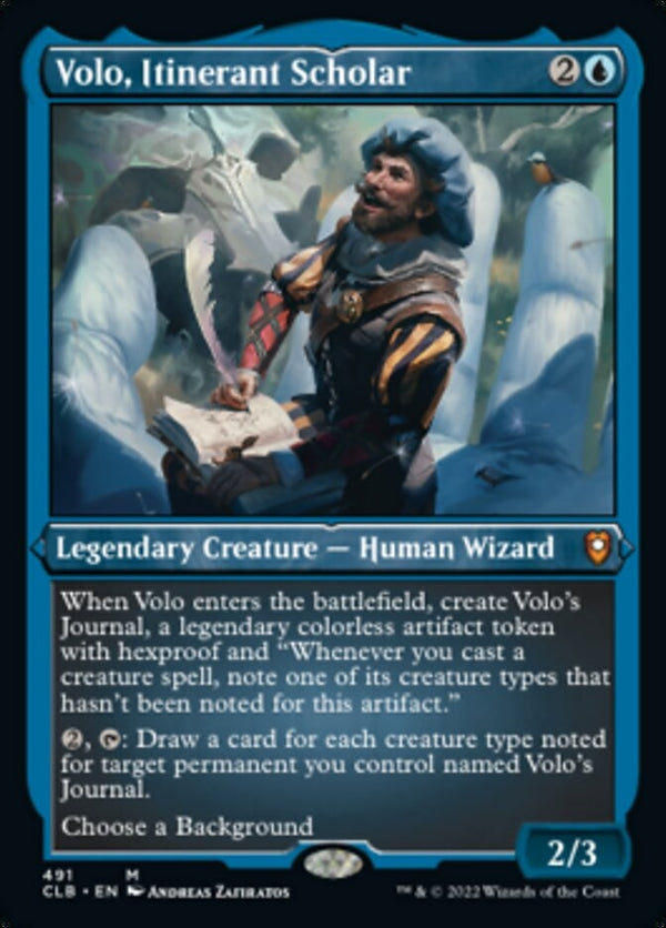 Volo, Itinerant Scholar [#491 Etched Foil] (CLB-M)