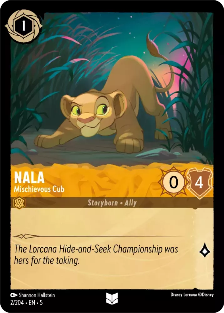 Nala - Mischievous Cub (Shimmering Skies 002/204) Uncommon - Near Mint