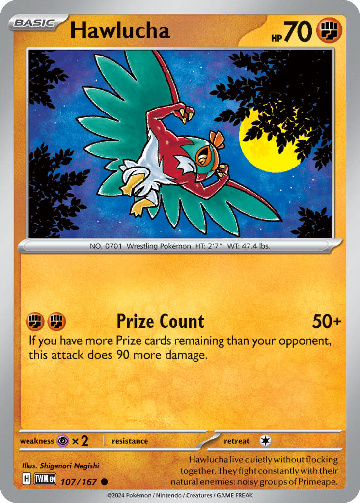 Hawlucha - 107/167 (TWM) Common - Near Mint