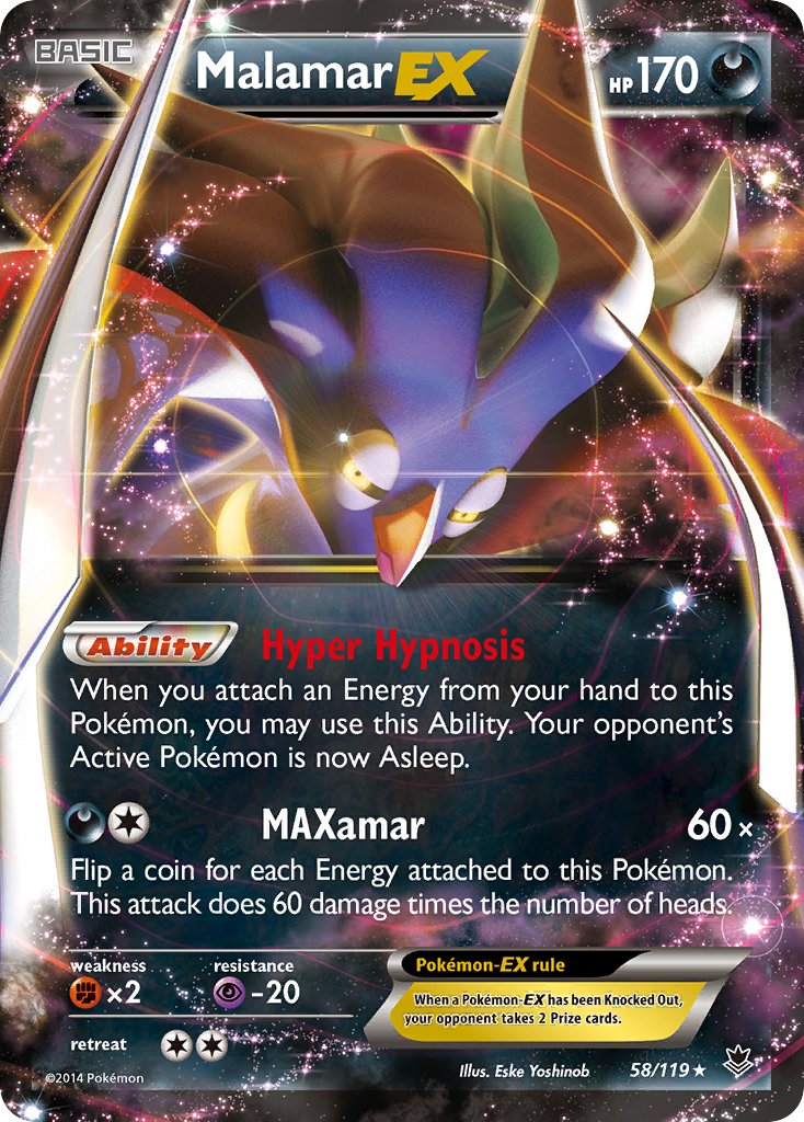 Malamar EX - 058/119 (PHF) Ultra Rare - Near Mint Holofoil