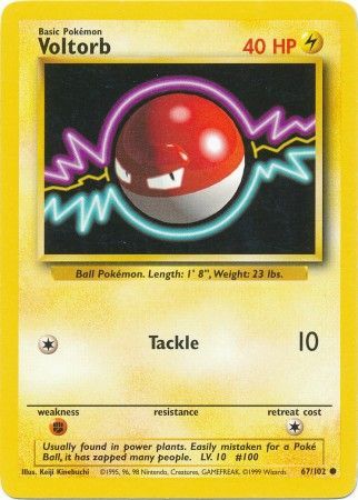 Voltorb - 067/102 (BS) Common - Near Mint