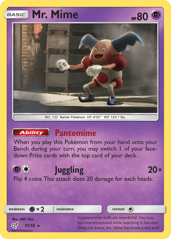 Mr. Mime - 11/18 (DEP) Rare - Near Mint Holofoil