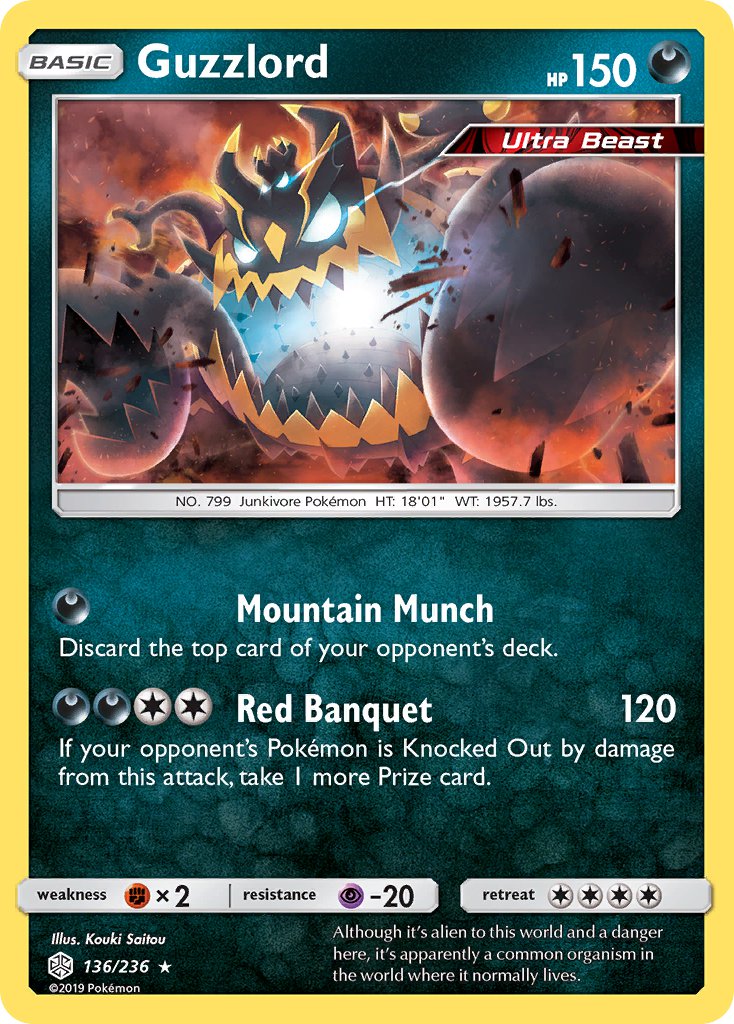 Guzzlord - 136/236 (CEC) Holo Rare - Near Mint Holofoil