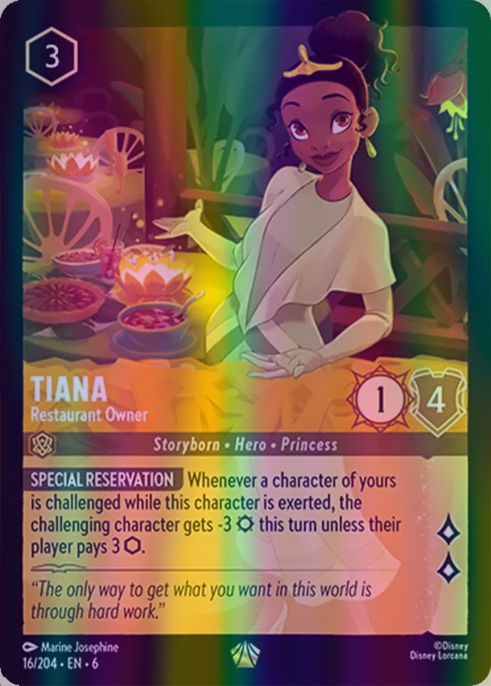 Tiana - Restaurant Owner (Azurite Sea 016/204) Legendary - Near Mint Cold Foil