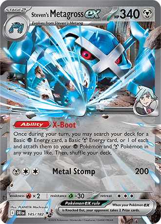 Steven's Metagross ex - 145/182 (DRI) Double Rare